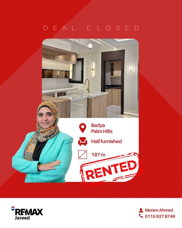 Meram Ahmed completes rental transaction in Badya Palm Hills